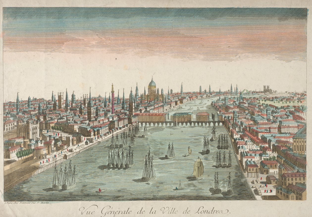 Vue générale de Londres - Unknown artist