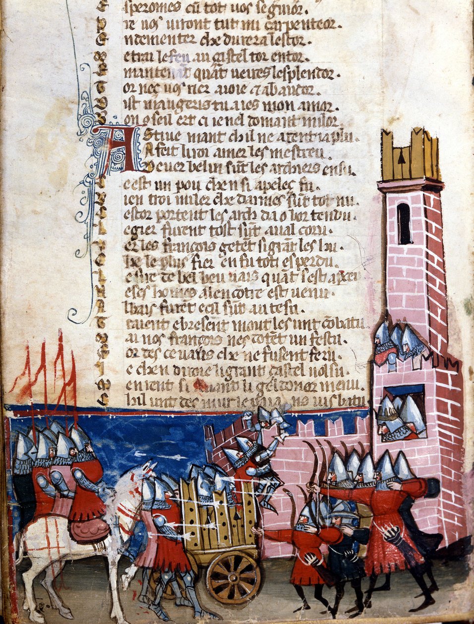 Chanson de geste : scène de bataille près d