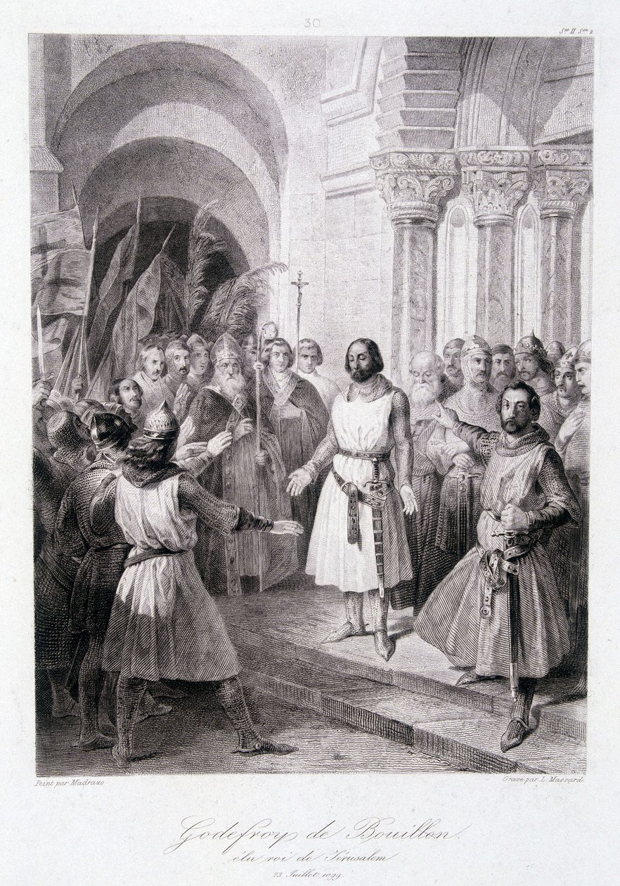 Godefroi de Bouillon élu roi de Jérusalem le 23 juillet - Unknown artist