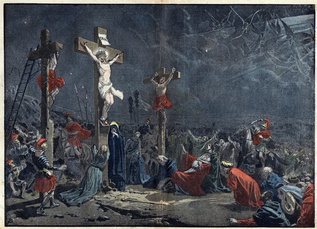 Vendredi Saint : crucifixion de Jésus-Christ. Illustration dans "Le Pèlerin" du 3 avril - Unknown artist