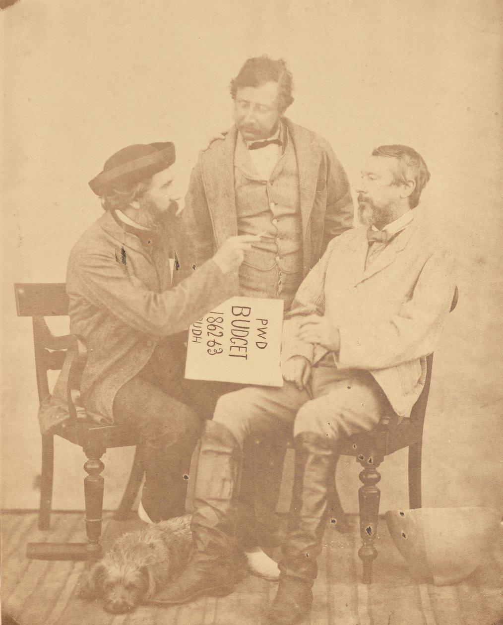 [Portrait de groupe de trois hommes, Inde] - Unknown artist