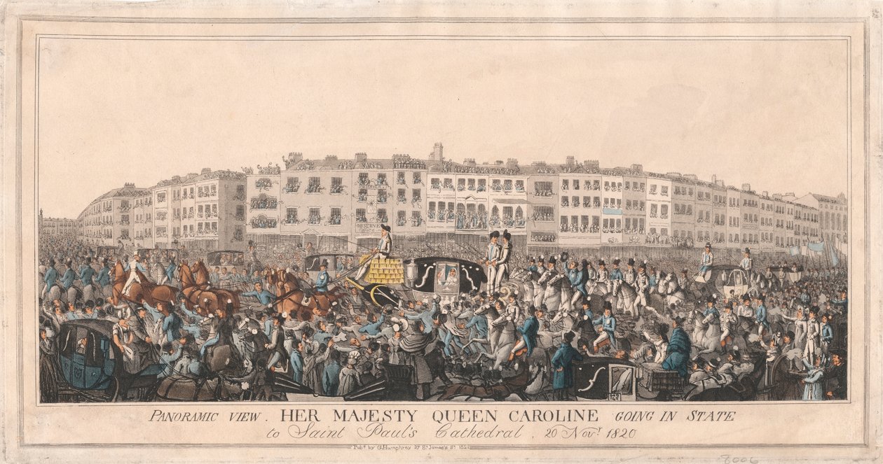 Sa Majesté la reine Caroline allant en grande pompe à la cathédrale Saint-Paul, 20 novembre 1820 - Unknown artist