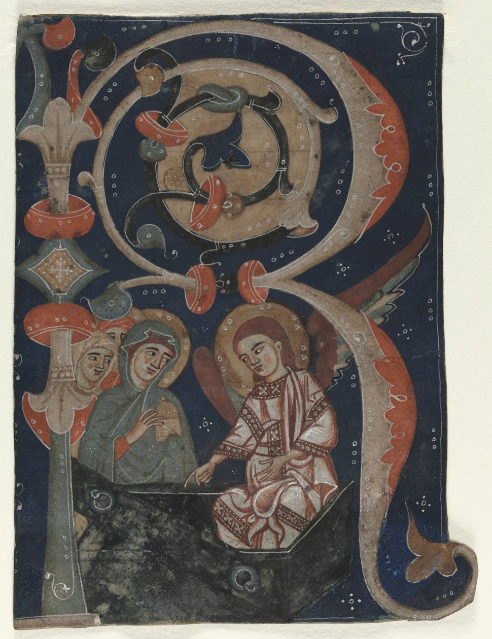 Initiale historiée (R) excisée d
