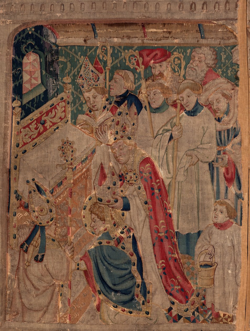 Histoire de Saint Piat et Saint Éleuthère, Scène 10 : Saint Éleuthère est sacré évêque (détail) - Unknown artist
