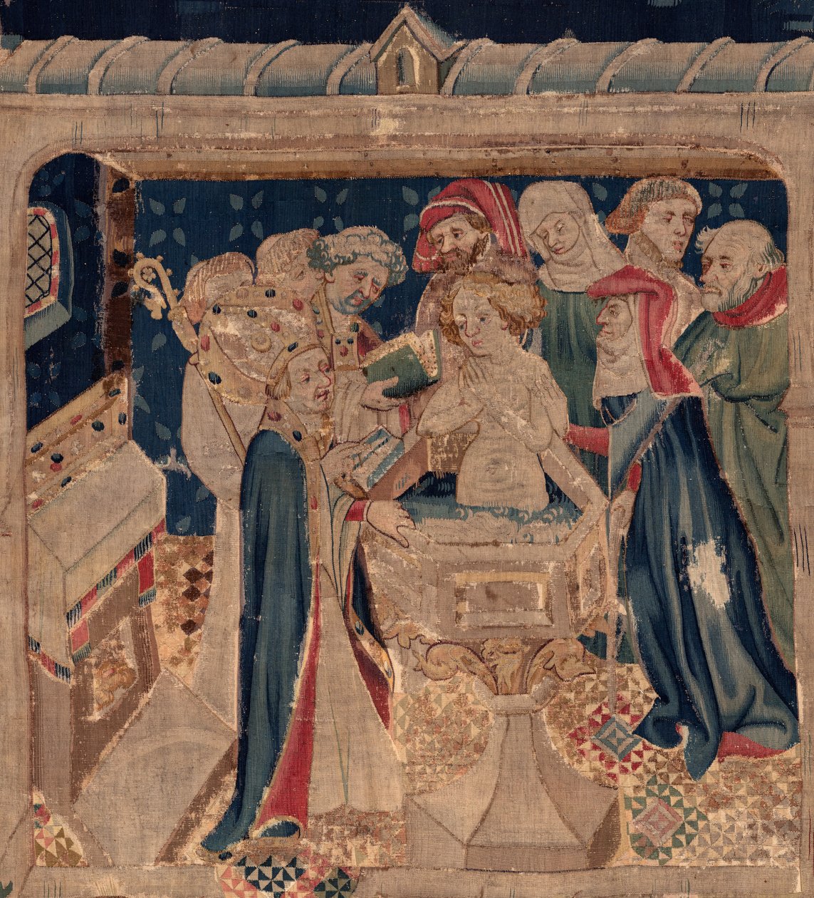 Histoire de Saint Piat et Saint Éleuthère, Scène 13 : Baptême de Blanda (détail) - Unknown artist