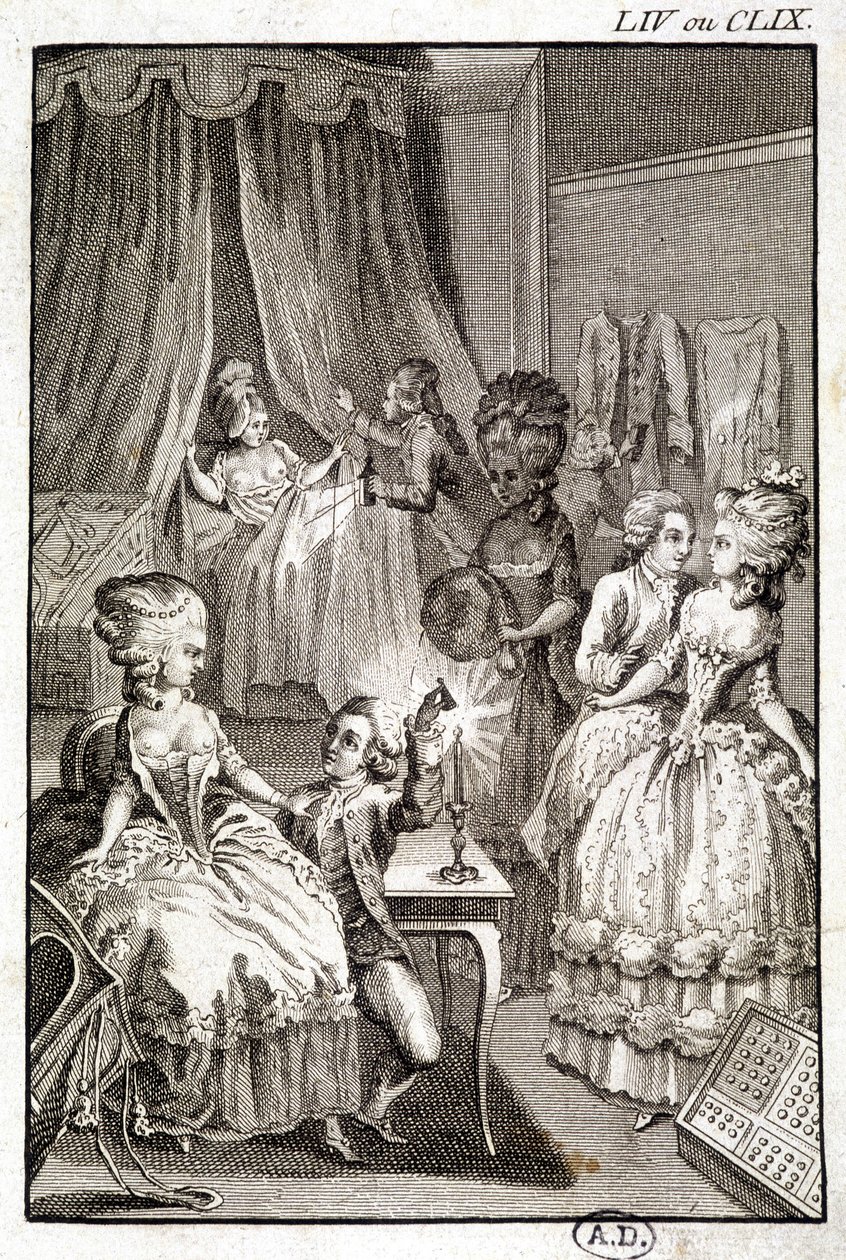 Maison close - gravure - Unknown artist