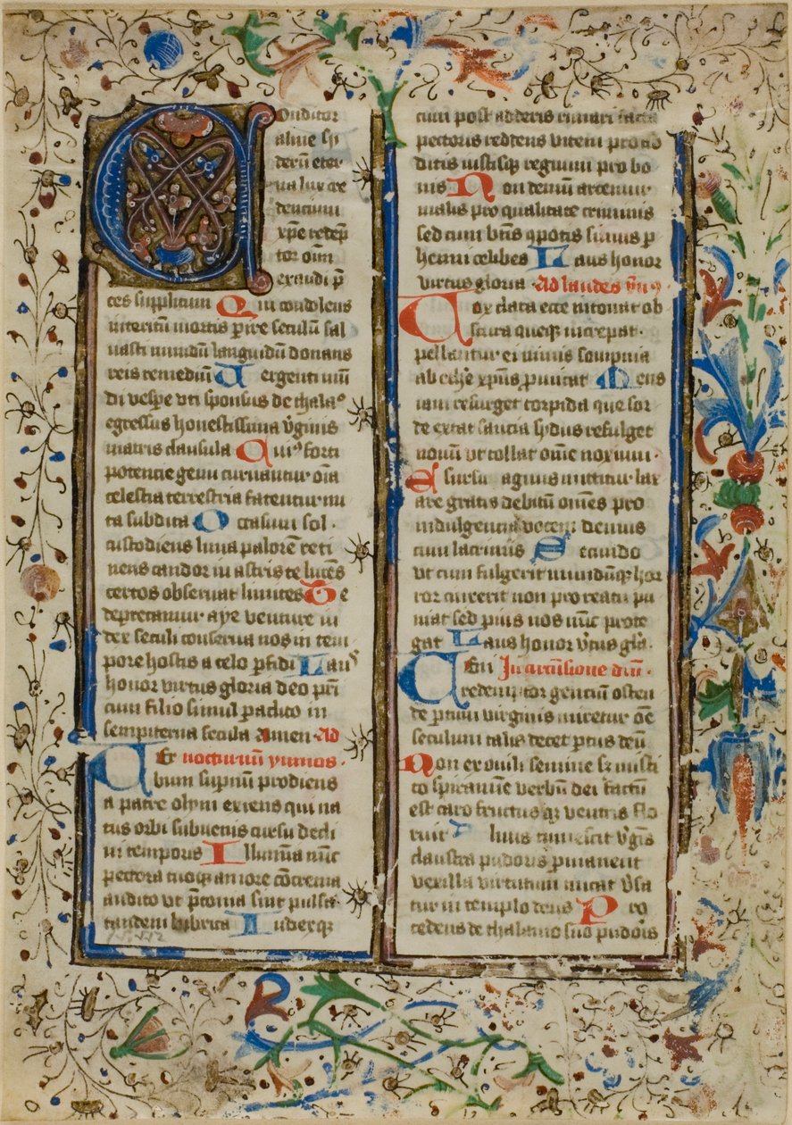 Initiale "A" illuminée d