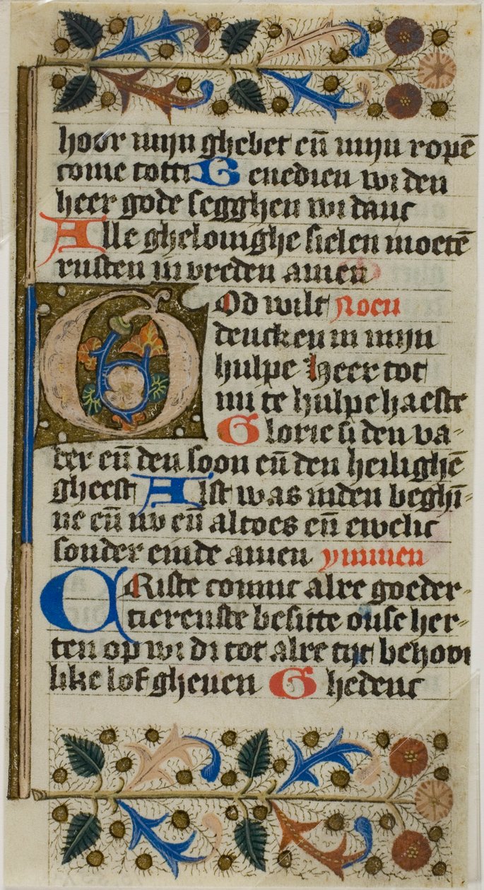 Initiale "G" enluminée provenant d