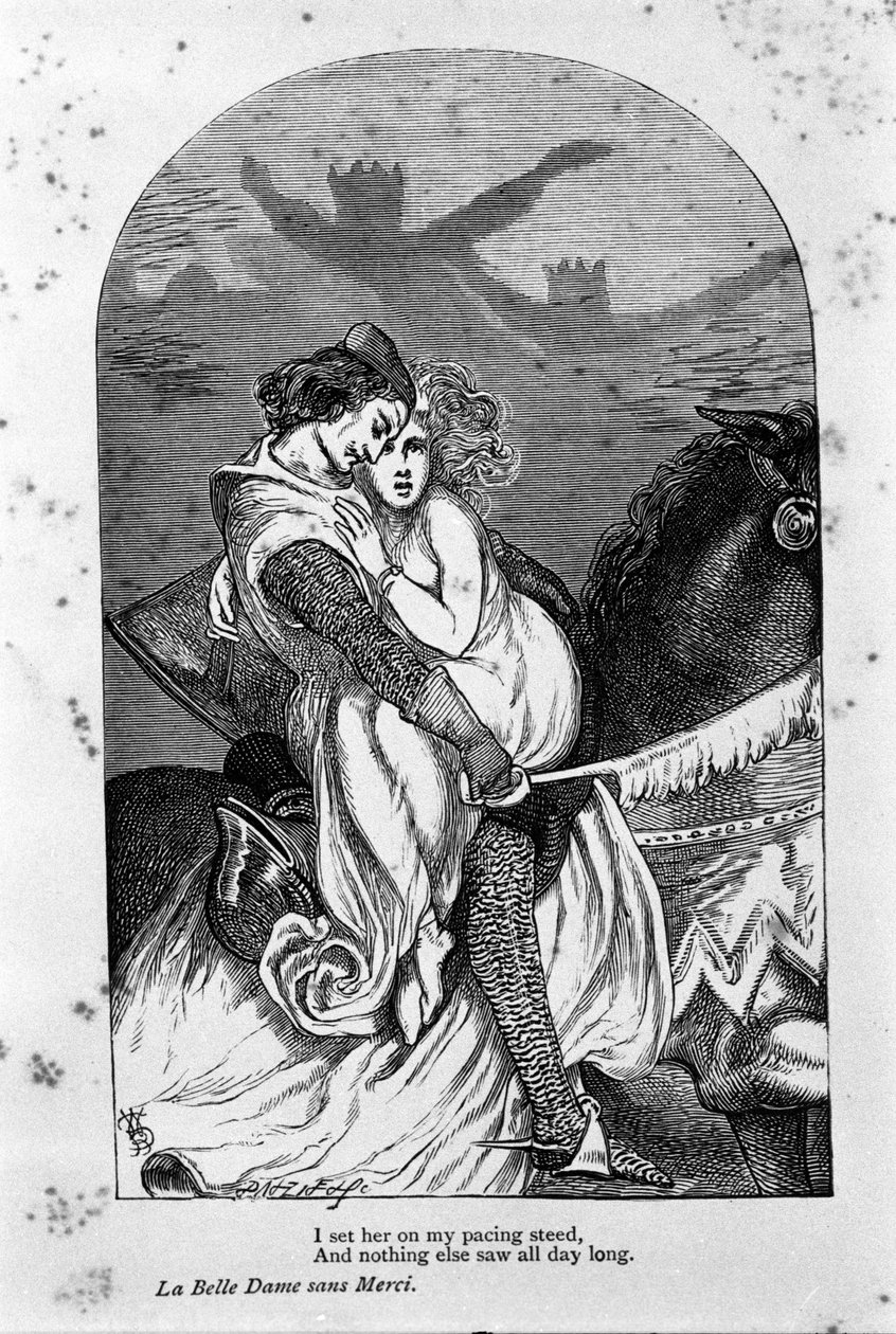 Illustration pour « La Belle Dame sans Merci » par le poète John Keats - Unknown artist
