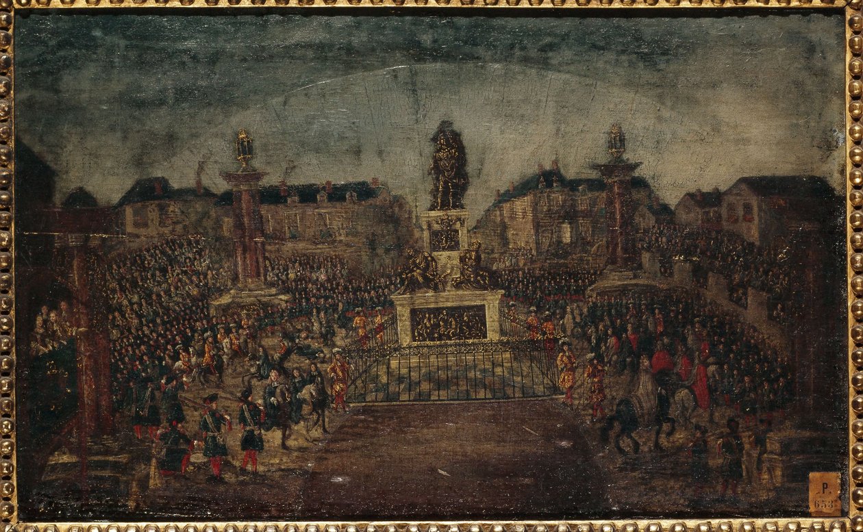 Inauguration de la statue de Louis XIV, Place des Victoires, actuels 1er et 2e arrondissements, 28 mars - Unknown artist