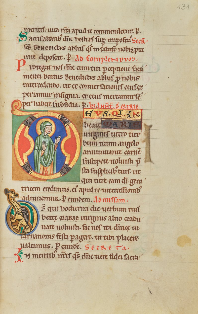 Initiale D : La Vierge - Unknown artist