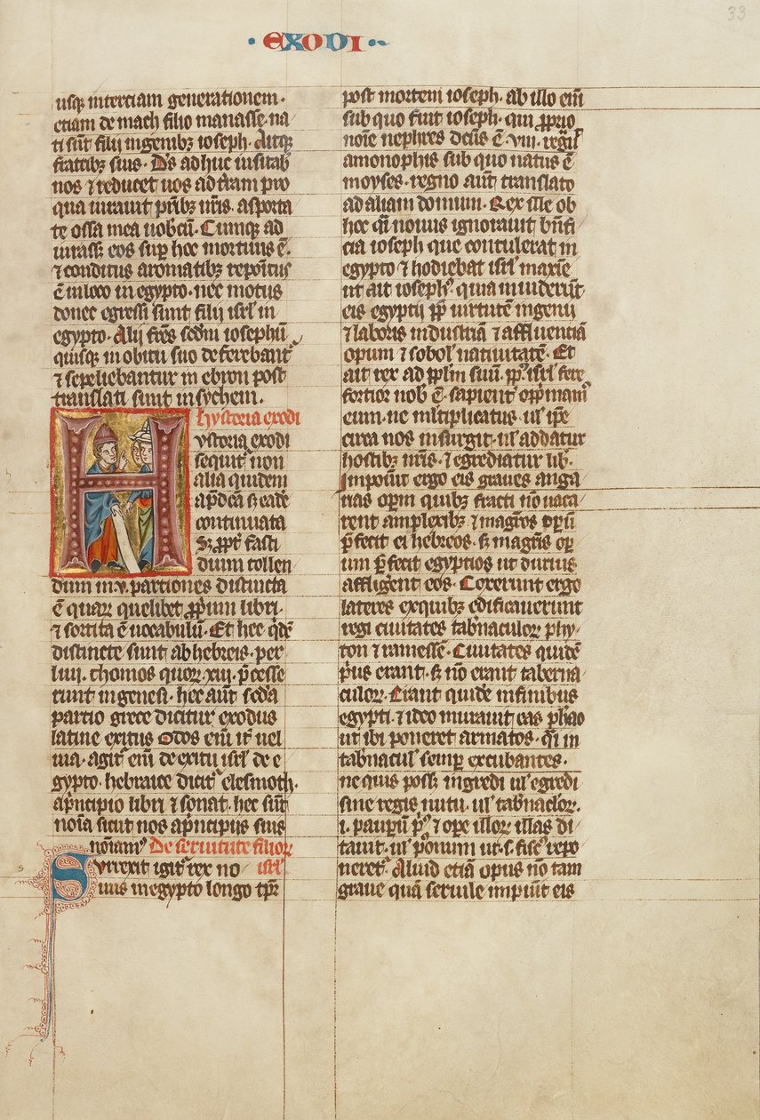 Initial H : Moïse parle aux Israélites - Unknown artist