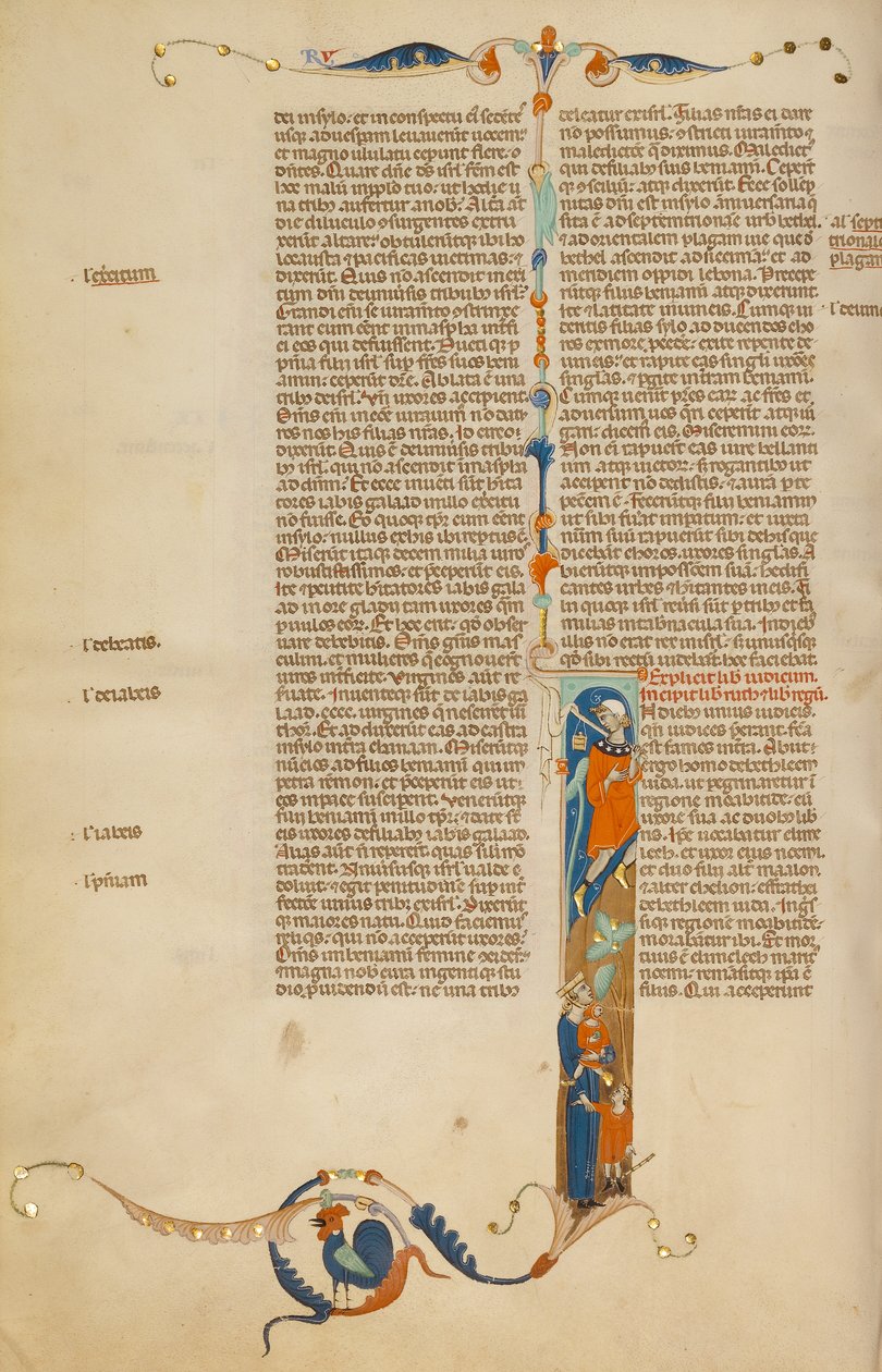 Initial I : Elimelech et sa femme Naomi s