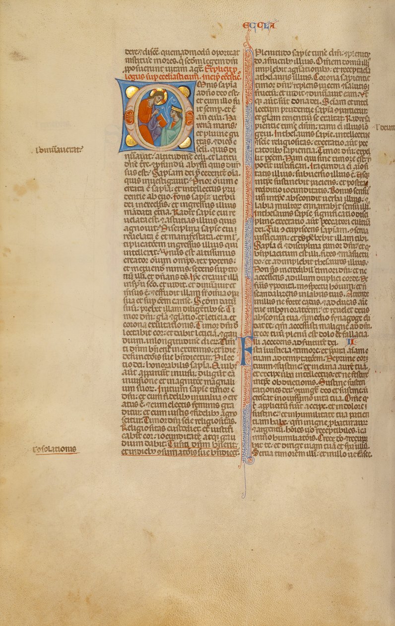Initiale O : Dieu parle à un prophète - Unknown artist