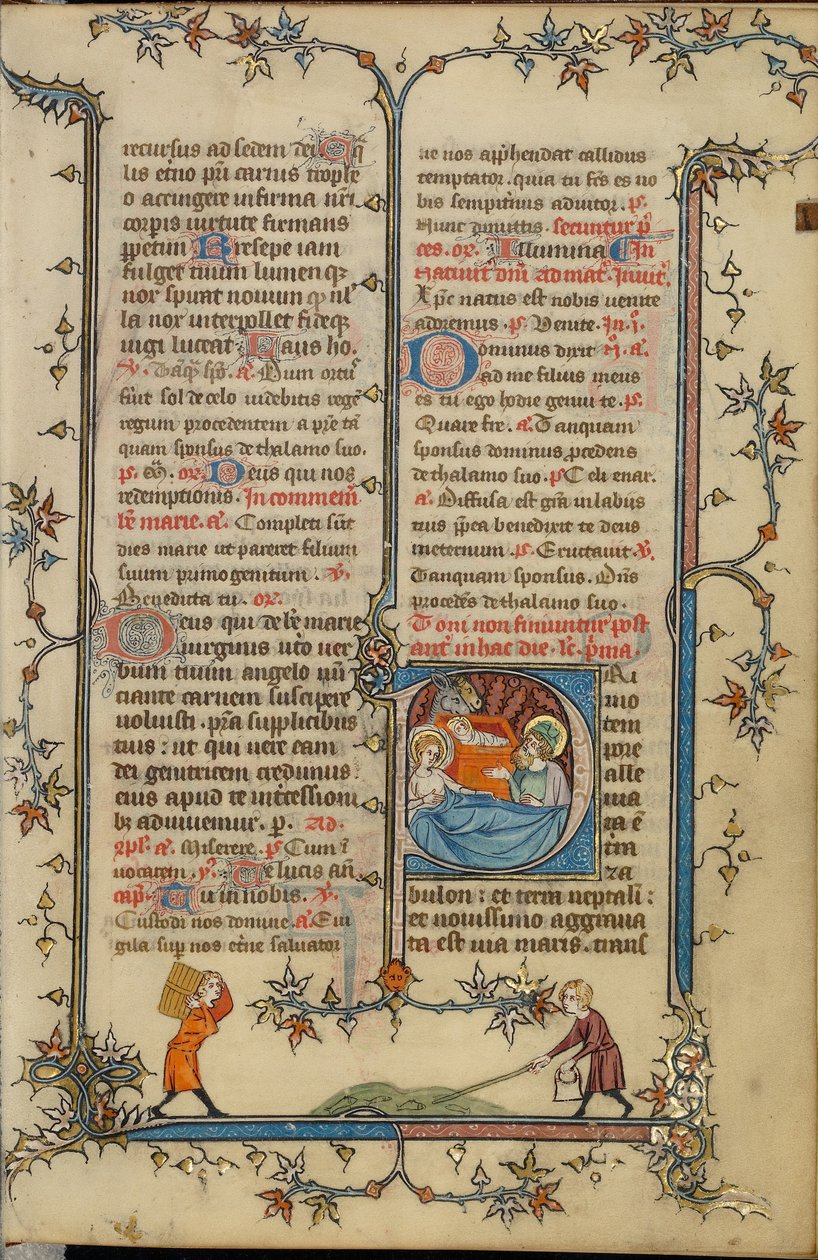 Initial P : La Nativité - Unknown artist
