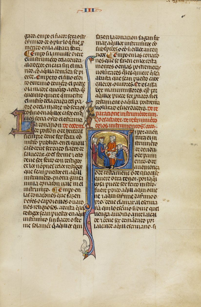 Initial S : Deux hommes se disputent devant un juge - Unknown artist