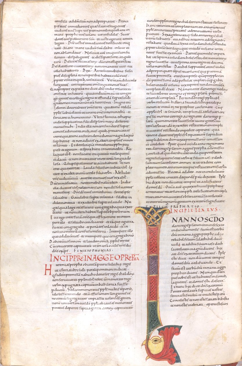 Initiale du livre du prophète Aggée - Unknown artist
