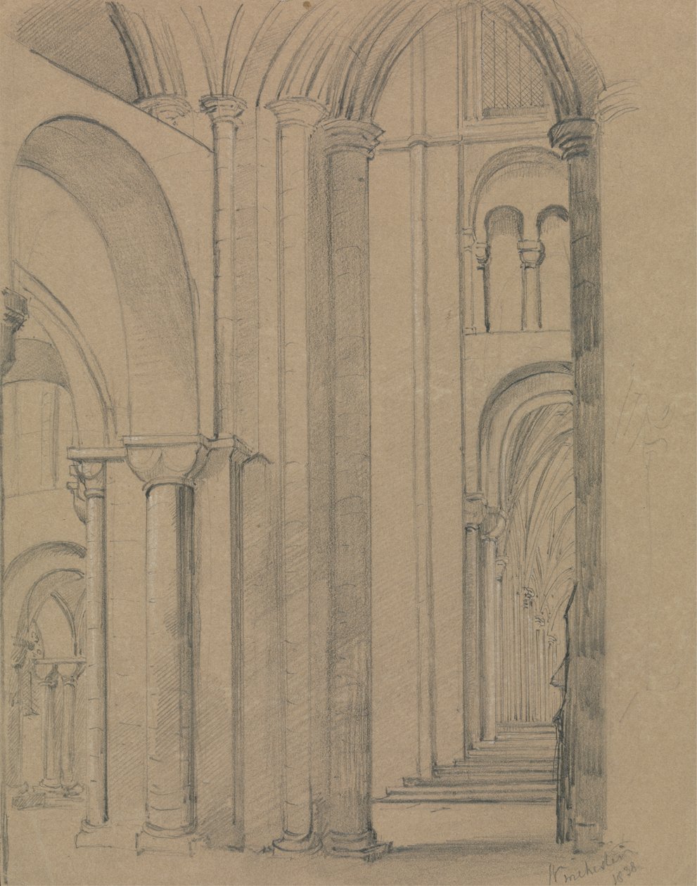 Intérieur de la cathédrale de Winchester - Unknown artist