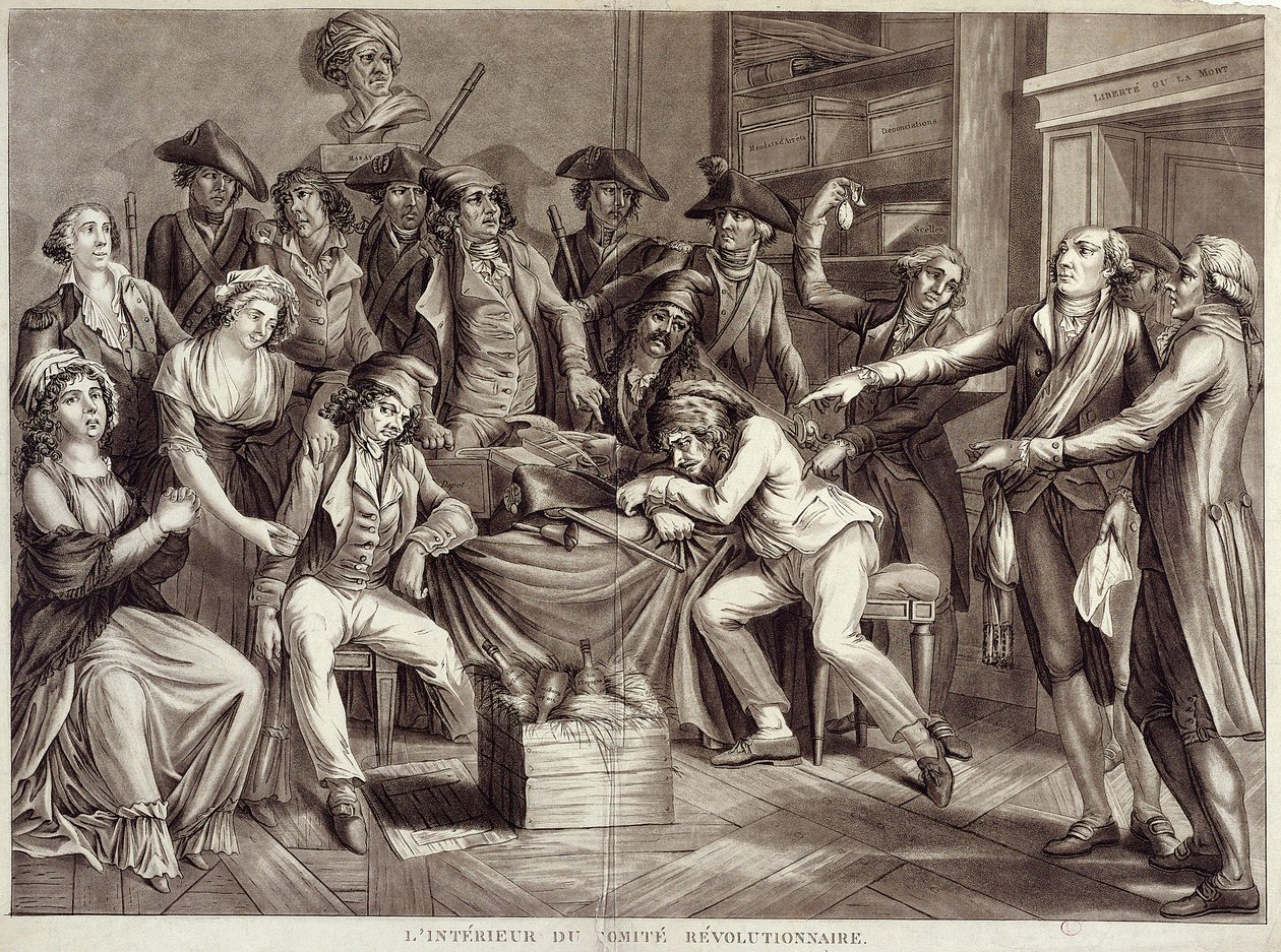 Intérieur du Comité révolutionnaire. Gravure du 18ème siècle. Paris, Musée Carnavalet - Unknown artist