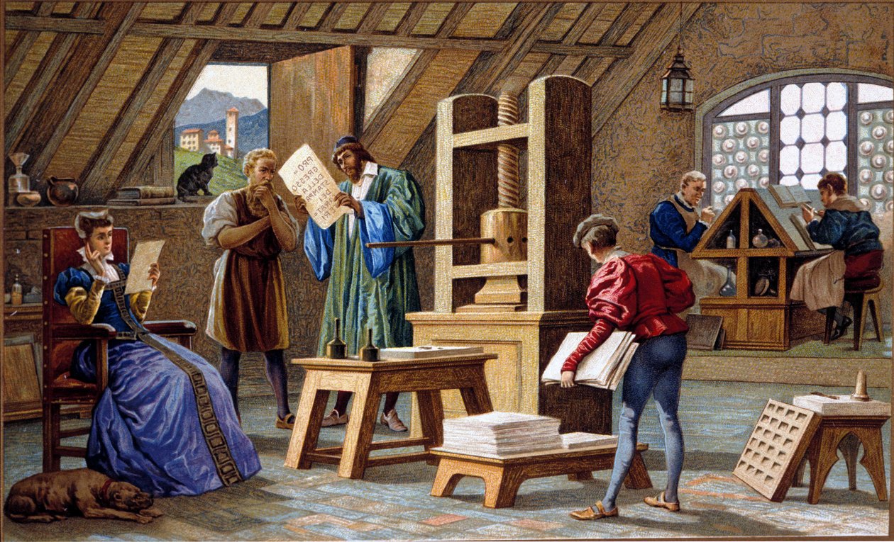 Johannes Gensfleisch Gutenberg (1400-1468), inventeur de l