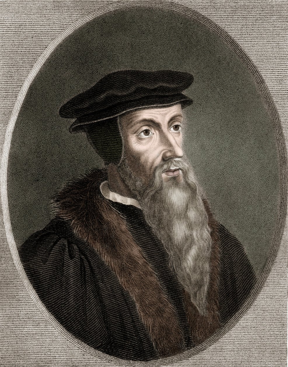 Jean Calvin 1509-1564 - gravure - 19ème siècle - Unknown artist