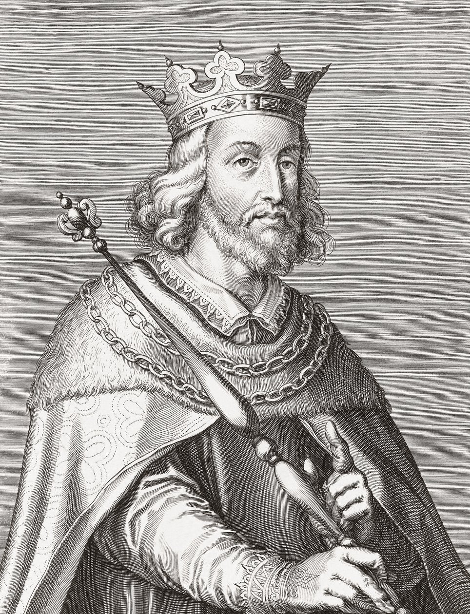 Roi Ferdinand Ier du Portugal. Portrait. - Unknown artist