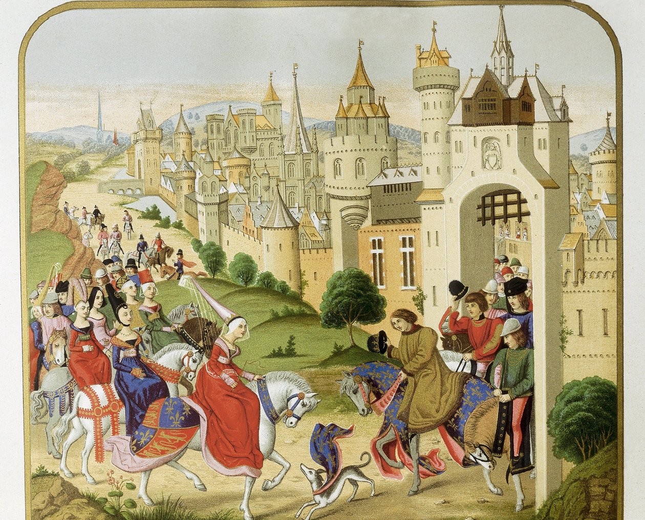 Le roi de France Charles IV reçoit la visite de sa sœur la reine d