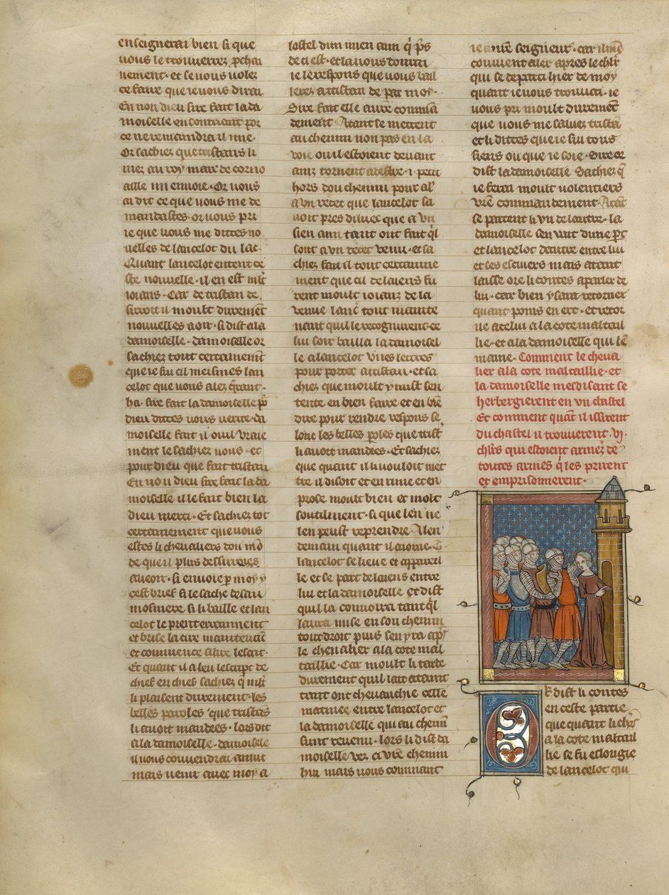 Knight à la cote mal taillée and Mesdisant Imprisoned at Castle Uter - Unknown artist