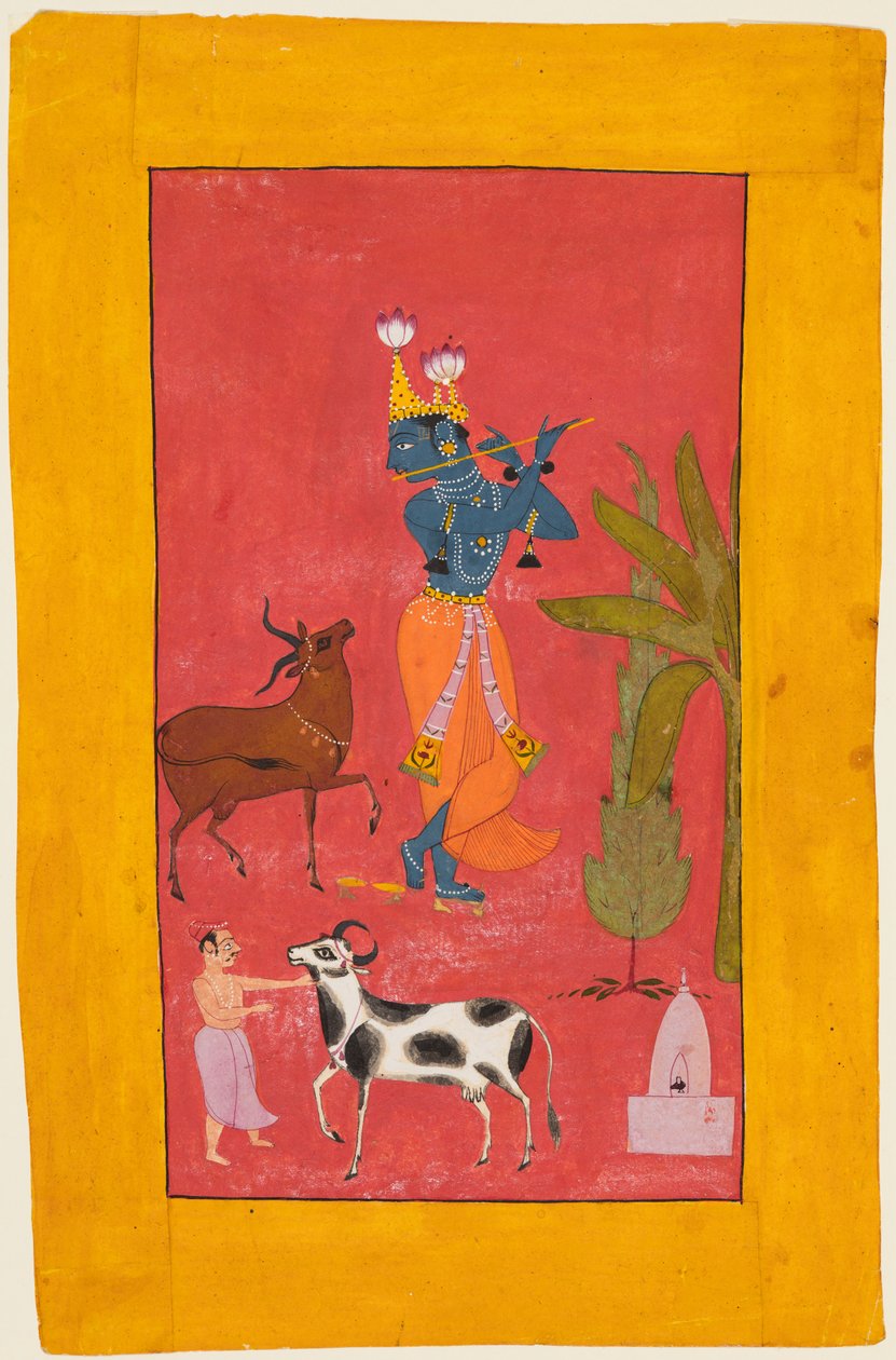 Krishna jouant de la flûte - Unknown artist