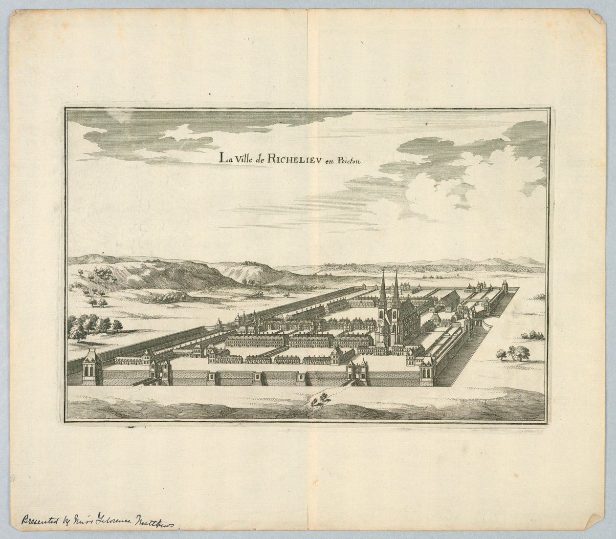 La Ville de Richelieu en Poictou - Unknown artist