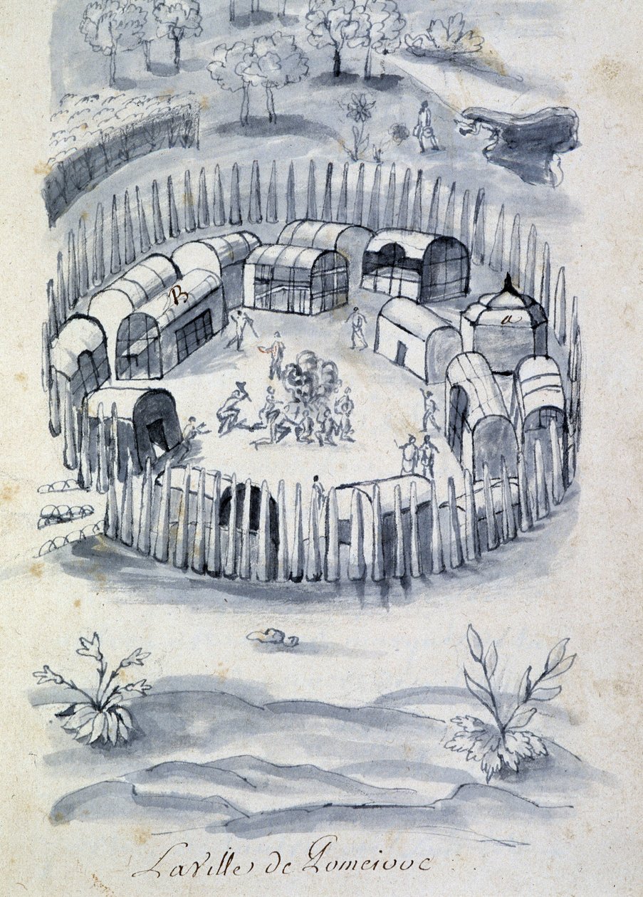 La ville de Pomeivue (camp de colonie au Canada) - Unknown artist