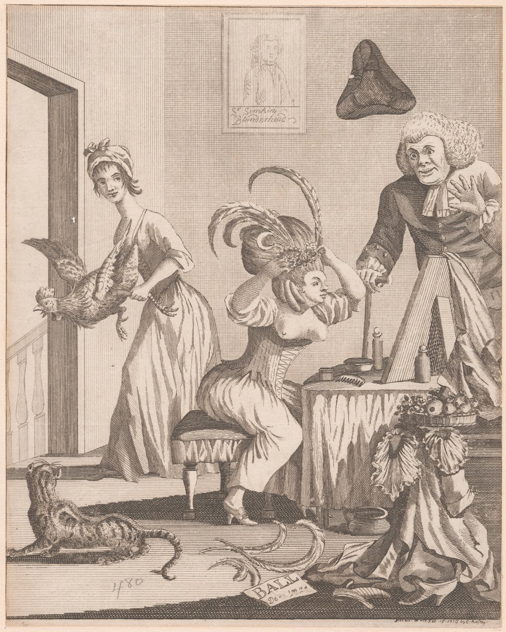 Dame se préparant pour une soirée au bal - Unknown artist