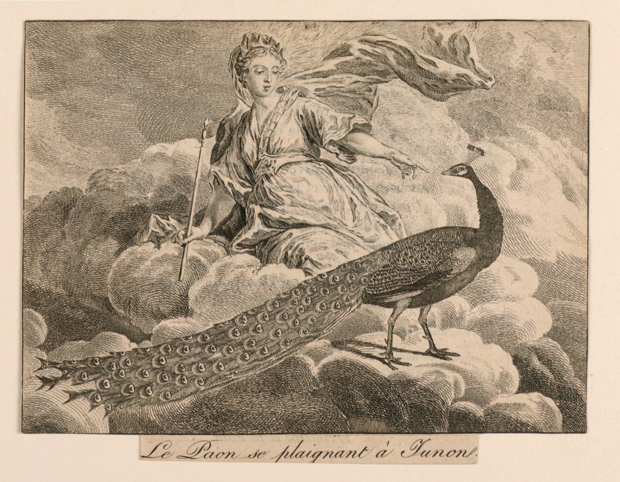 "Le Paon se plaignant à Junon" des Fables de La Fontaine - Unknown artist