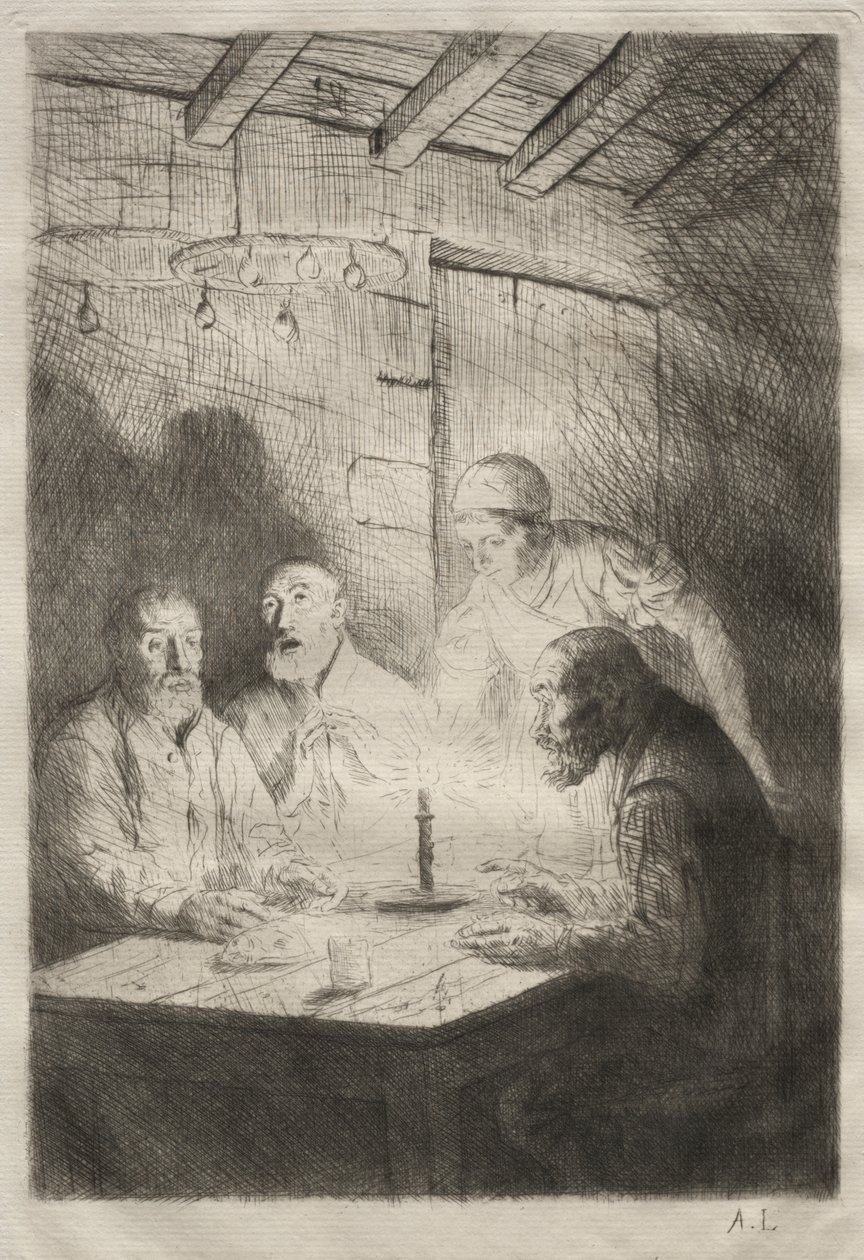 Le Souper chez misère - Unknown artist