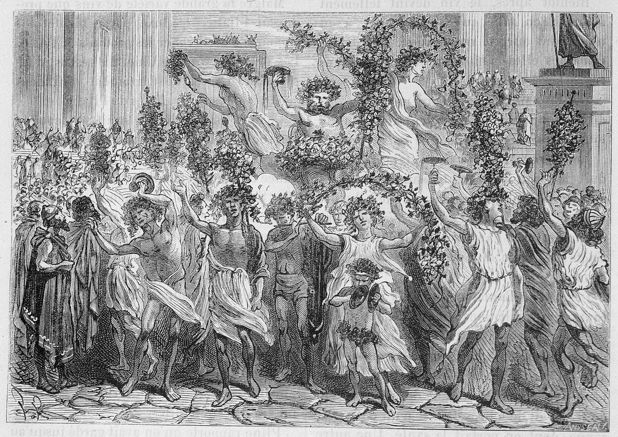 Les fêtes de Bacchus à Athènes (Grèce antique) - dans Les merveilles de l