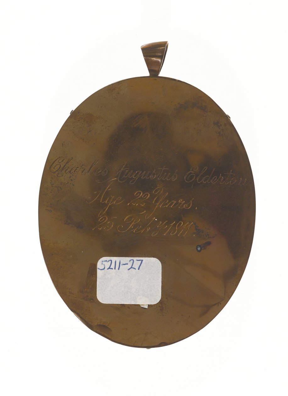 Lieutenant Charles Augustus Elderton (1789-1841), 9e infanterie indigène de Madras, 25 février 1811 (miniature sur ivoire) - Unknown artist