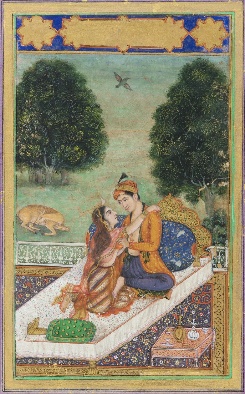 Amoureux sur une terrasse - Unknown artist