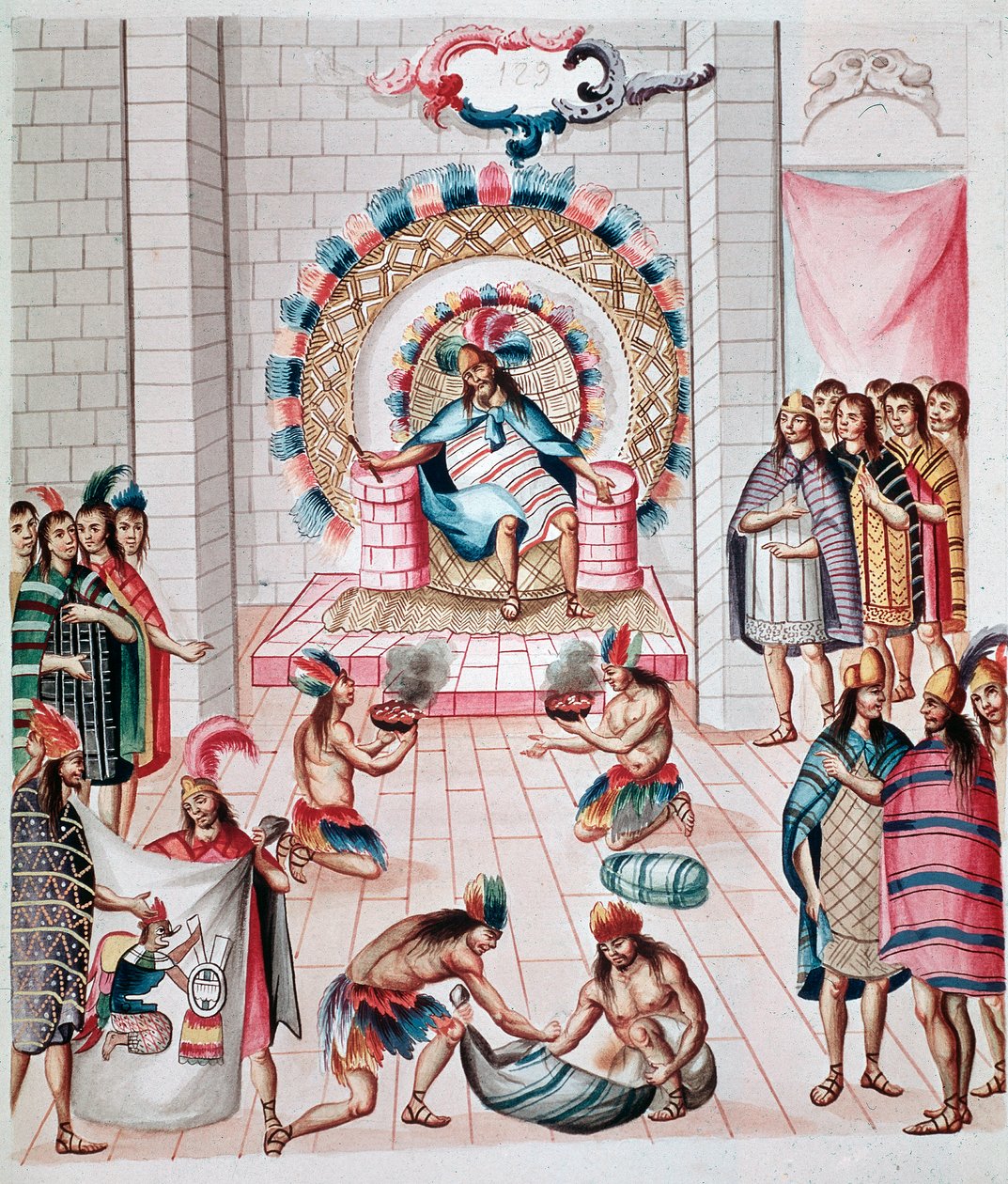 Faire des offrandes au roi (Aquarelle, vers 1770-1780) - Unknown artist