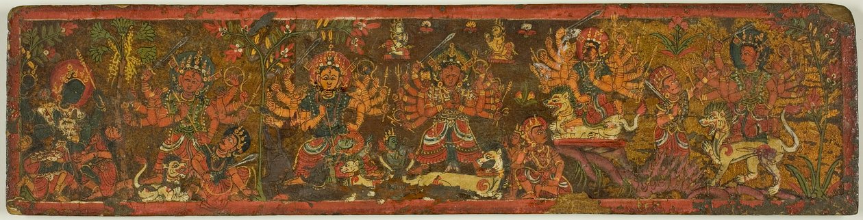 Couverture de manuscrit de la Glorification de la Grande Déesse (Devimahatmya) - Unknown artist