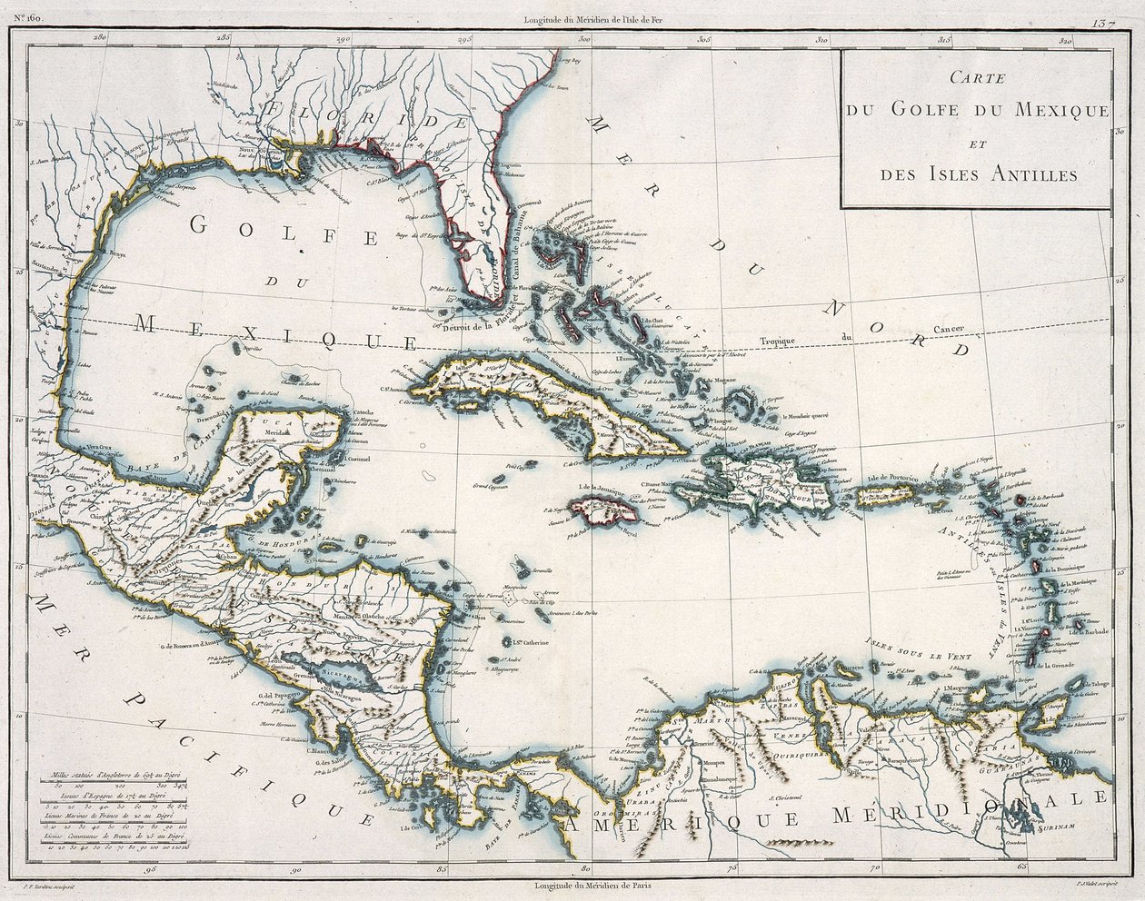 Carte du golfe du Mexique et des Caraïbes - Unknown artist