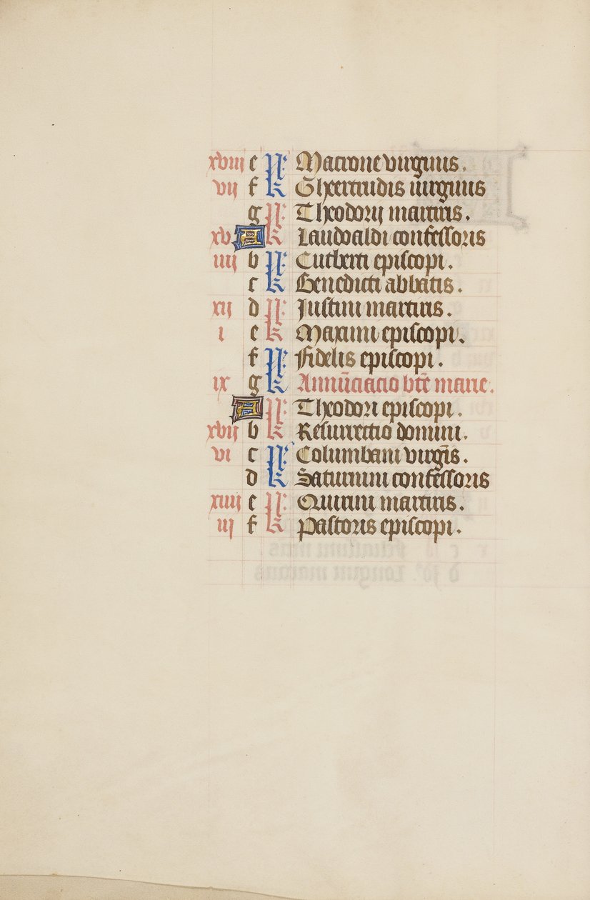 Page du calendrier de mars suite - Unknown artist