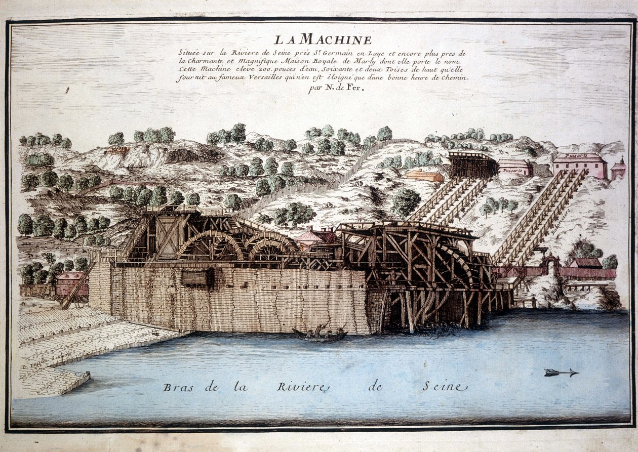 Machine de Marly de Rennequin utilisée pour acheminer les eaux de la Seine à Versailles via l