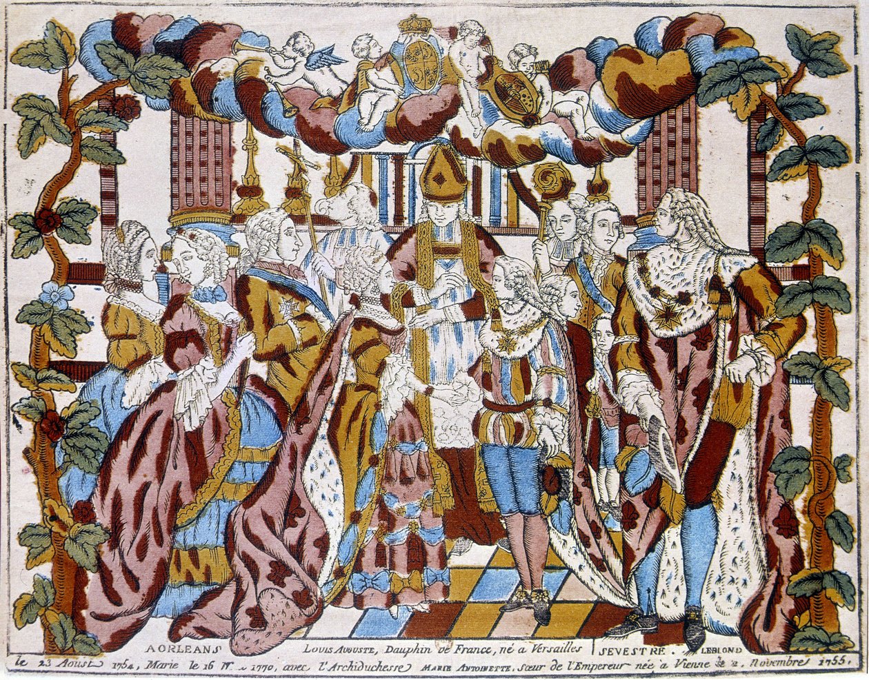 Mariage de Louis XVI avec Marie-Antoinette, vers 1774, à Orléans - Unknown artist