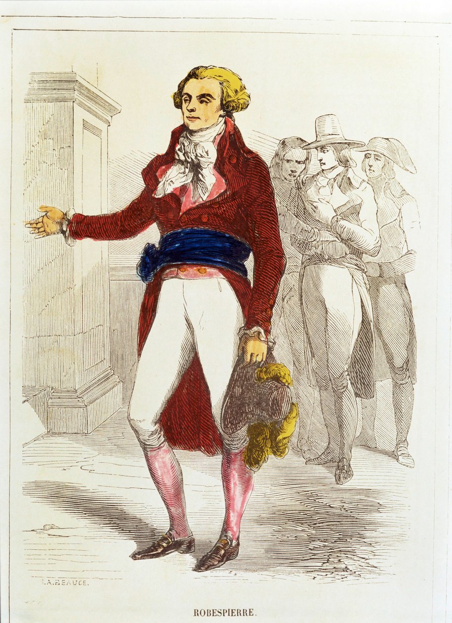 Maximilien Robespierre, Gravure à la main (gravure à la main) - Unknown artist