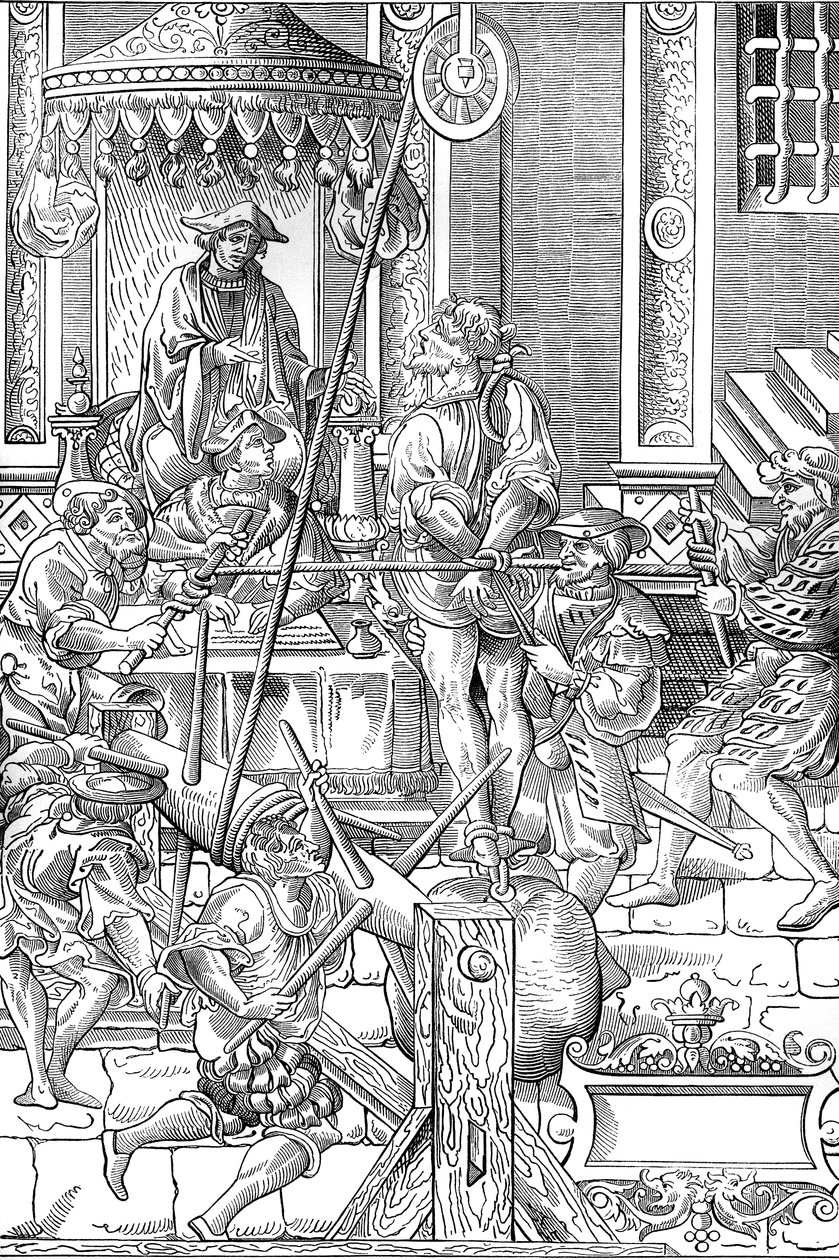 Scène de torture médiévale : l
