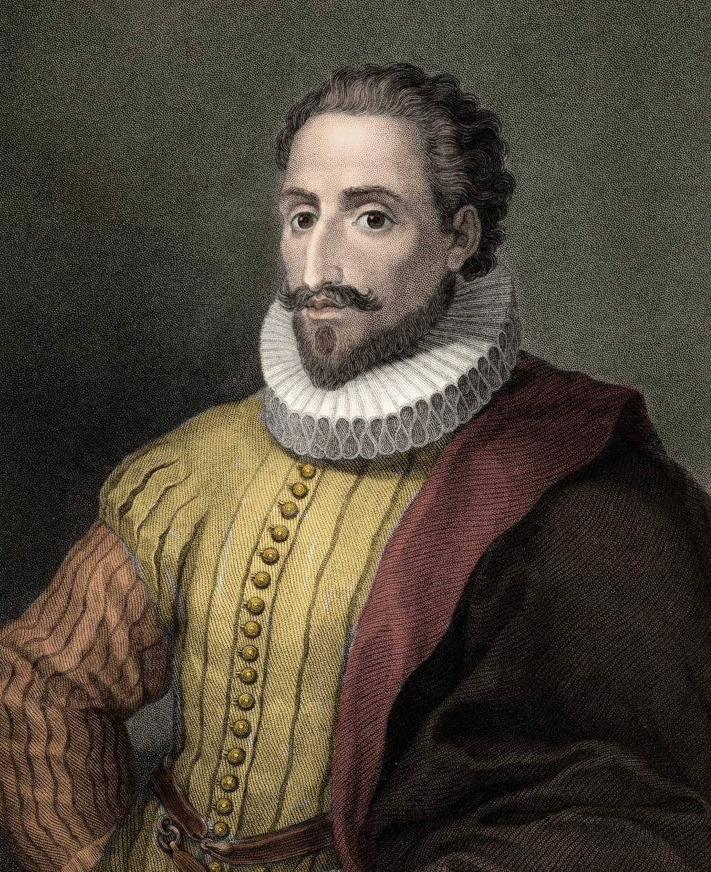 Miguel de Cervantes Saavedra 1547-1616 - gravure - 19ème siècle - Unknown artist