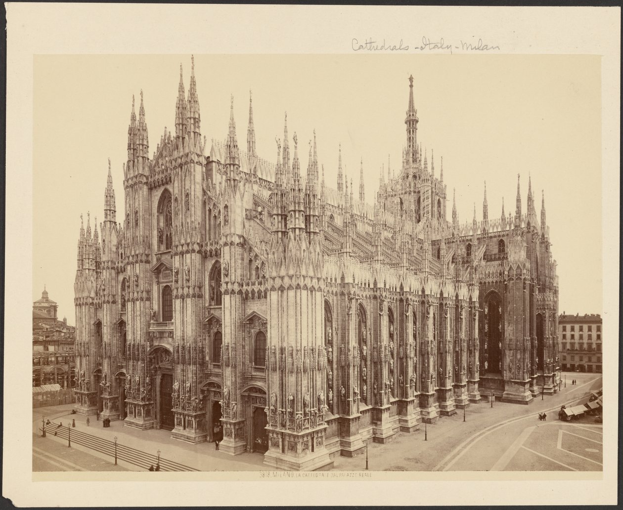Milan, la cathédrale depuis le palais royal - Unknown artist