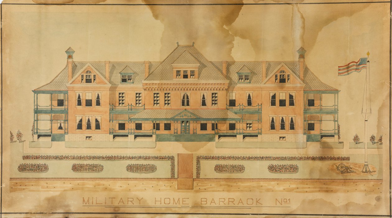 Military Home Barrack No. 1, dessin de présentation - Unknown artist