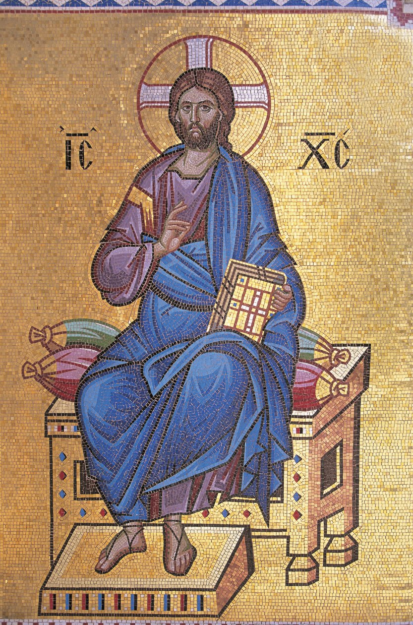 Mosaïque représentant le Christ sur le trône - Unknown artist