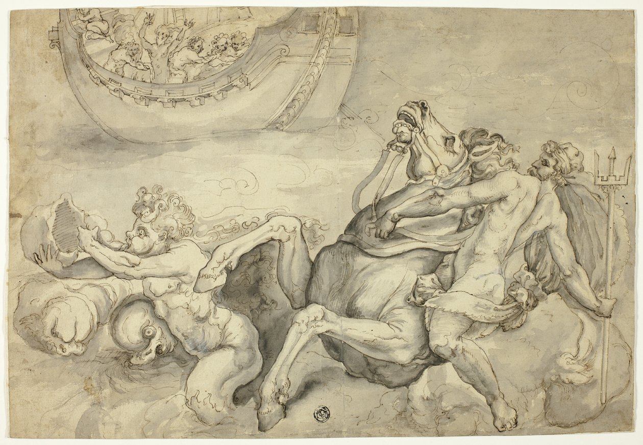 Neptune calme la tempête soulevée par Éole contre Énée ("Quos Ego") - Unknown artist